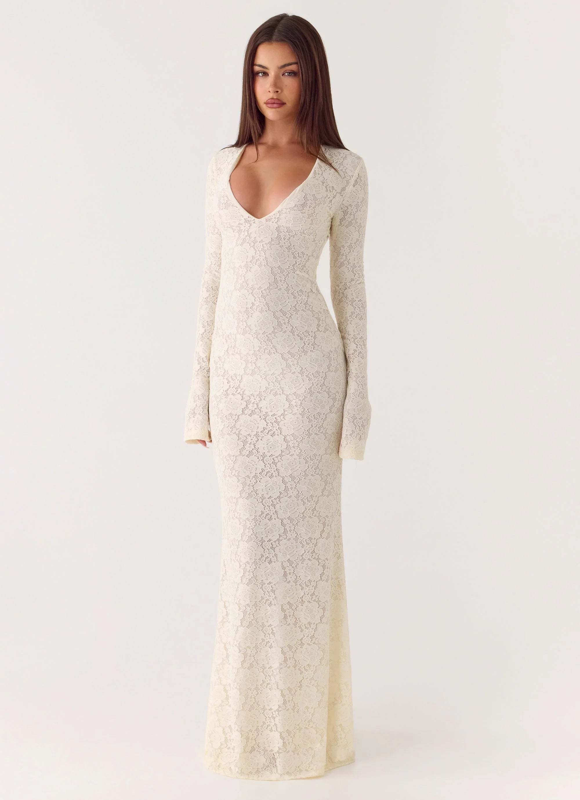 Astoria Long Sleeve Maxi Dress - Ivory